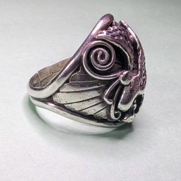 Navajo LH Sterling Silver Eagle Men’s Ring Size 11.25 - Picture 3 of 5
